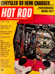 HOT ROD 1969 FEB - BOSS 9, SOX-MARTIN-KING,HEMI CHARGER*